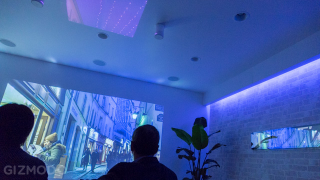 Illustration for article titled Eyes On: Sony's Ultra Short-Throw 4K Projector Sure Lights Up a Room